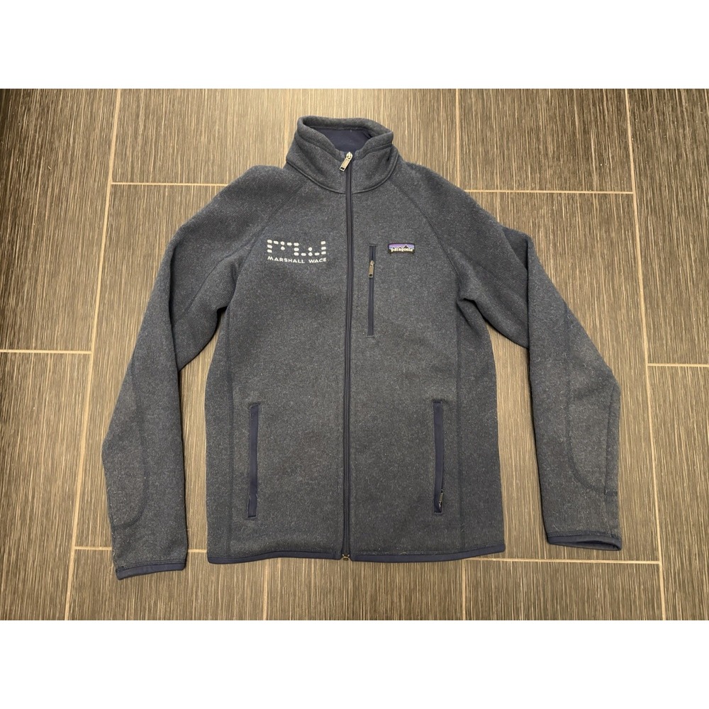 Patagonia Better Sweater Full Zip Navy Mens Sz S Logo Finance Outdoors